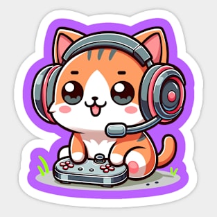 Cat Gaming Sticker